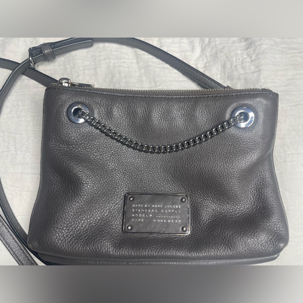 Marc By Marc Jacobs Geay Leather Double Zip Crossbody Bag